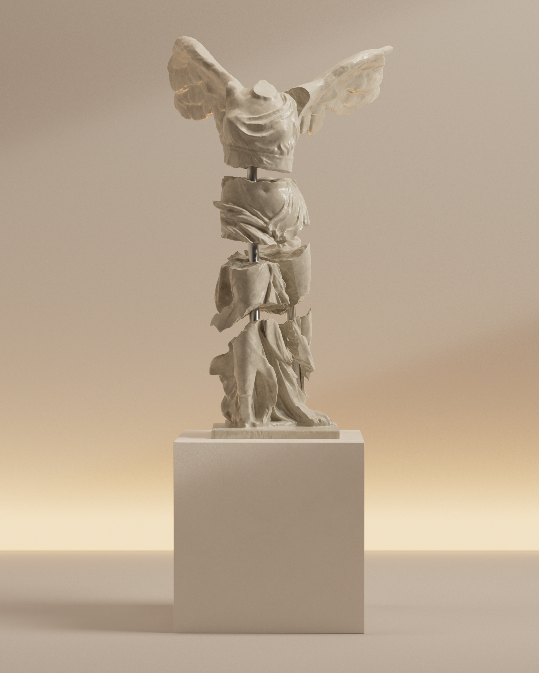 W.V.o.S fractured (winged victory of samothrace)