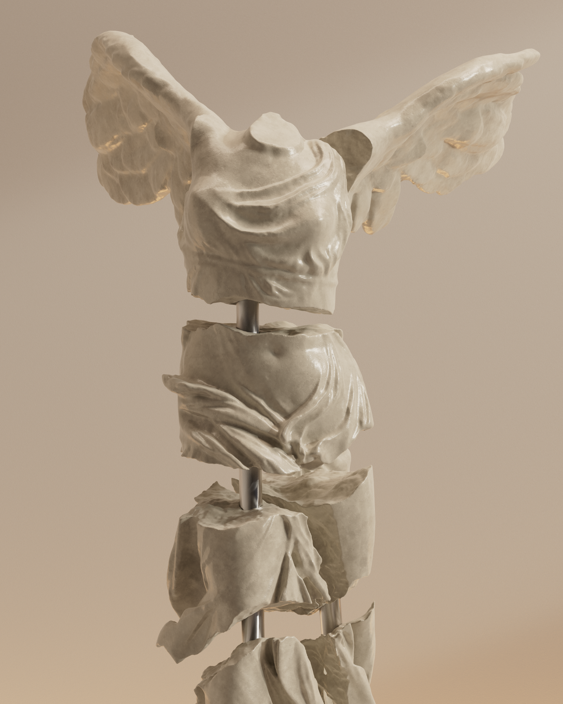 W.V.o.S fractured (winged victory of samothrace)