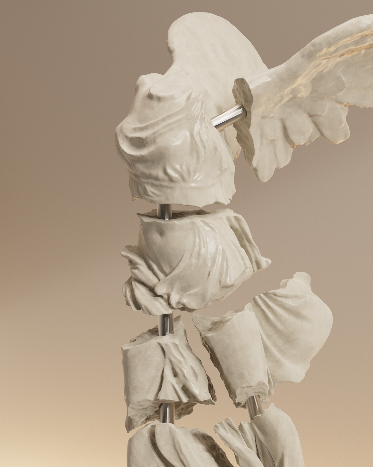 W.V.o.S fractured (winged victory of samothrace)